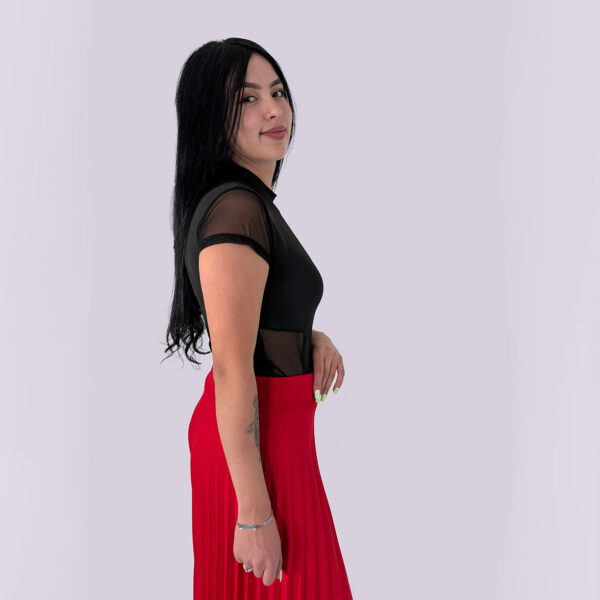 Pantalon Plisado Rojo